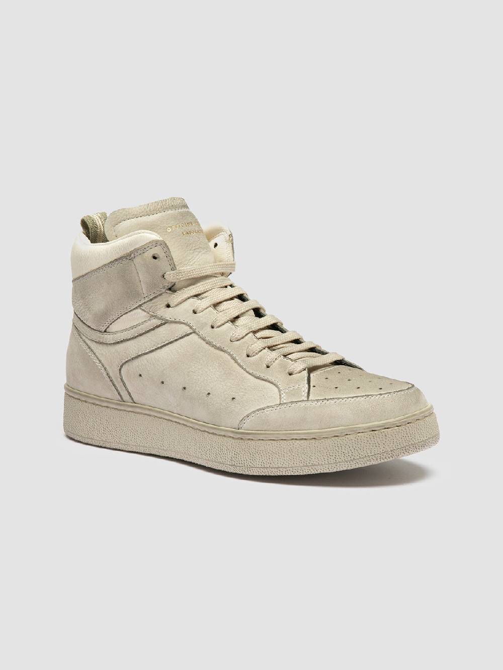 Officine Creative THE ANSWER 108 Sneaker Alte in Nabuk Bianco Sporco Hotsell