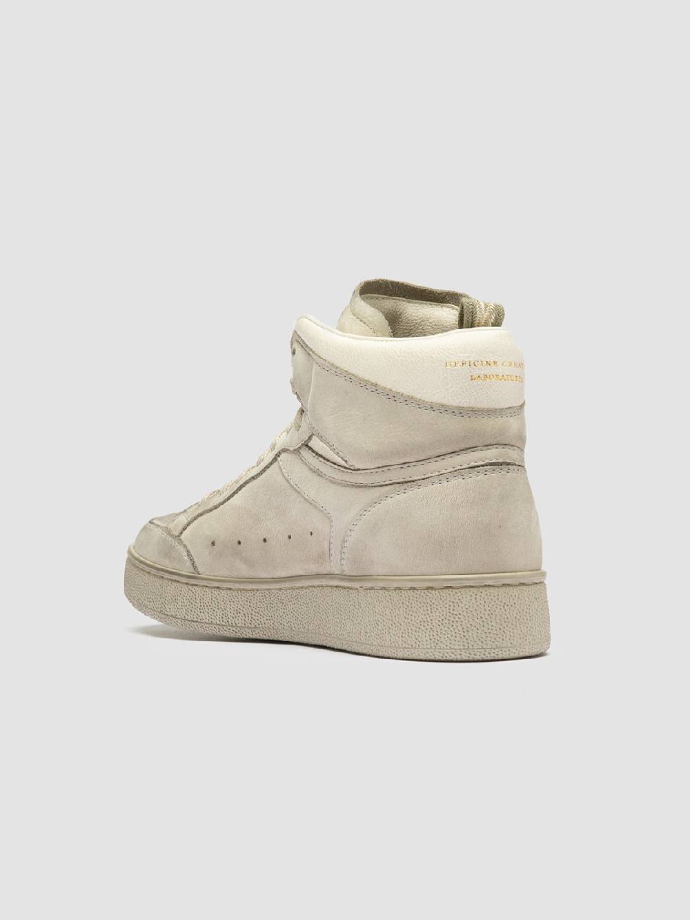 Officine Creative THE ANSWER 108 Sneaker Alte in Nabuk Bianco Sporco Hotsell