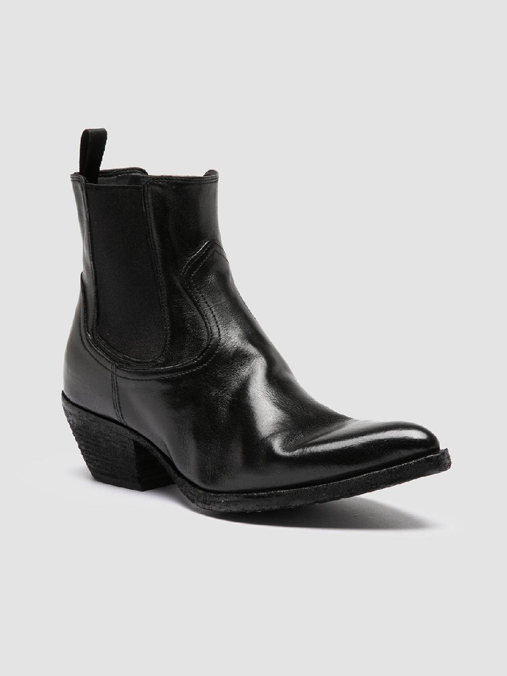 Officine Creative WANDA DD 102 Stivaletti Chelsea in Pelle Nera Vendita Calda