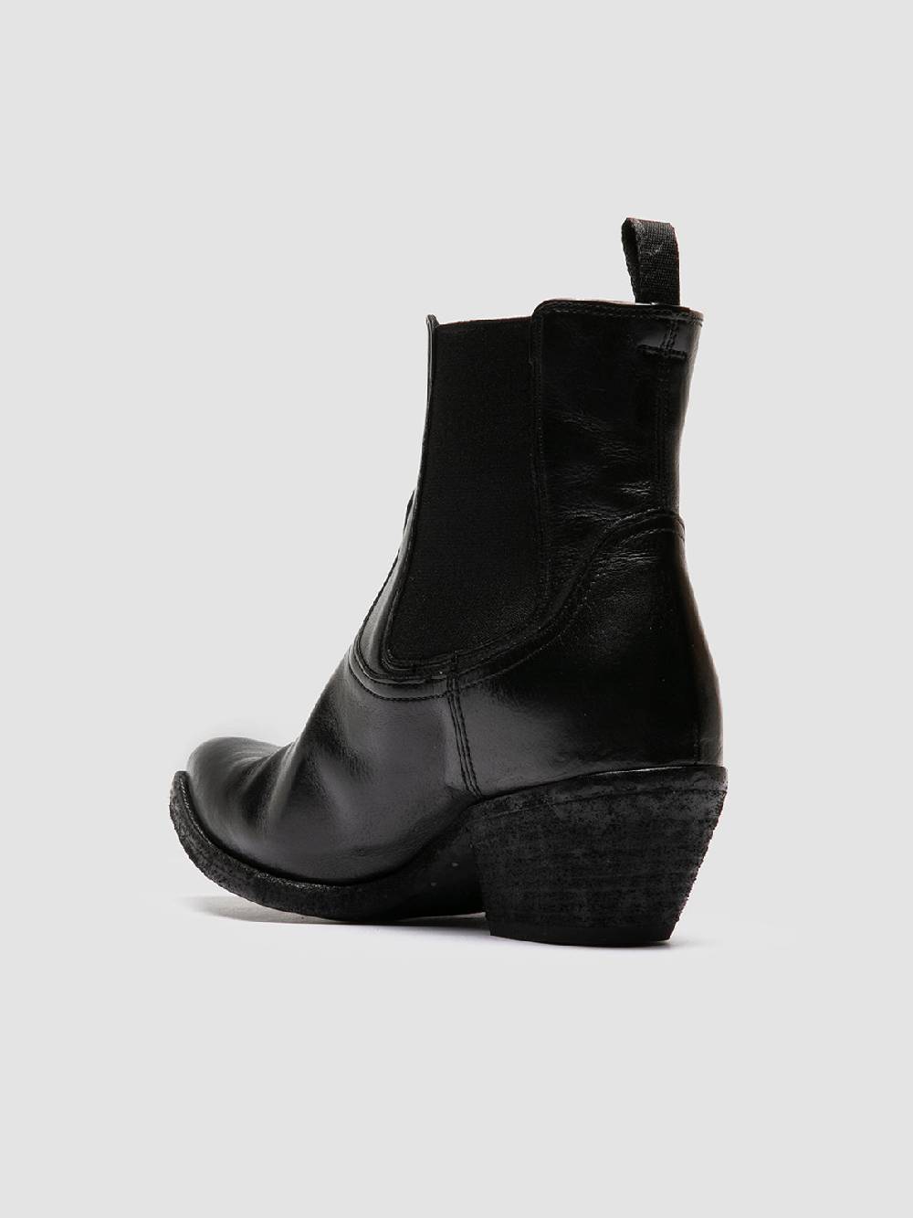 Officine Creative WANDA DD 102 Stivaletti Chelsea in Pelle Nera Vendita Calda
