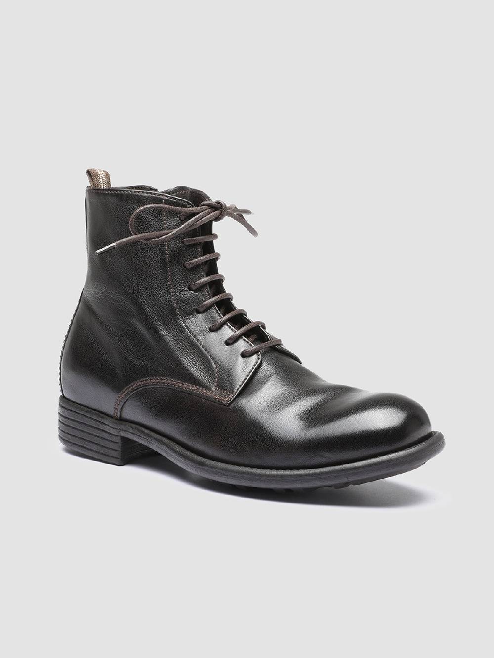 Officine Creative CALIXTE 002 Stivaletti in Pelle Marrone con Zip Vendite Flash