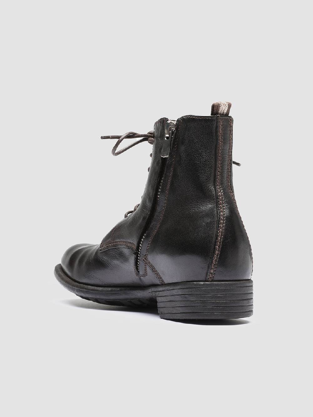 Officine Creative CALIXTE 002 Stivaletti in Pelle Marrone con Zip Vendite Flash