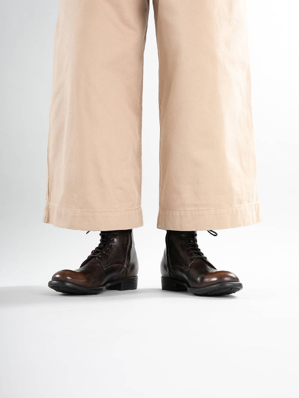 Officine Creative CALIXTE 002 Stivaletti in Pelle Marrone con Zip Vendite Flash