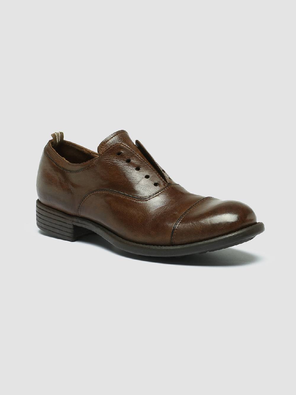 Officine Creative CALIXTE 003 Oxford in Pelle Marrone In Saldo