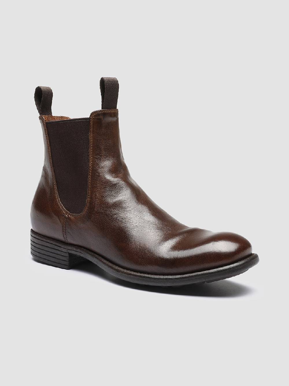 Officine Creative CALIXTE 004 Stivaletti Chelsea in Pelle Marrone 2025