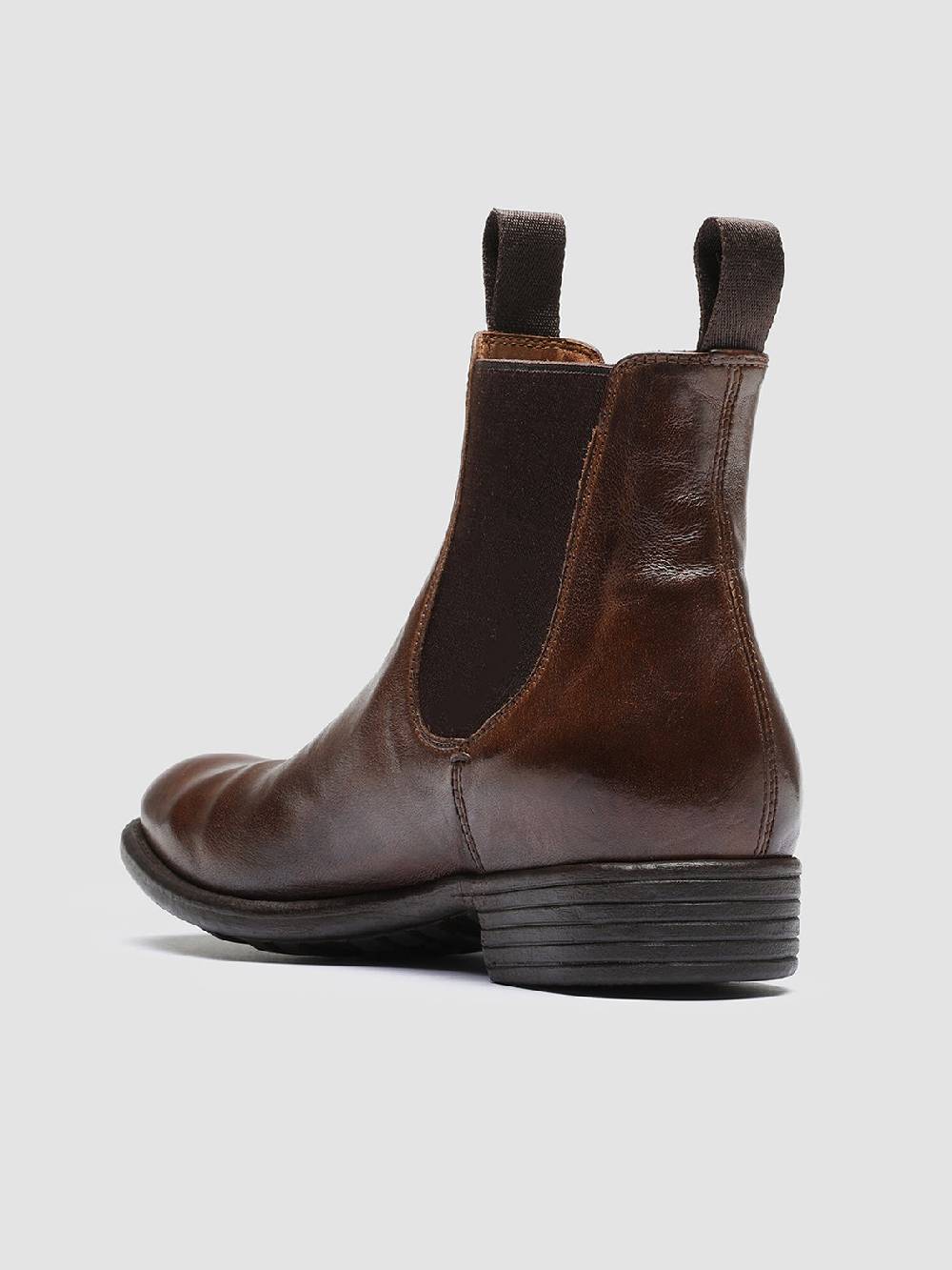 Officine Creative CALIXTE 004 Stivaletti Chelsea in Pelle Marrone 2025