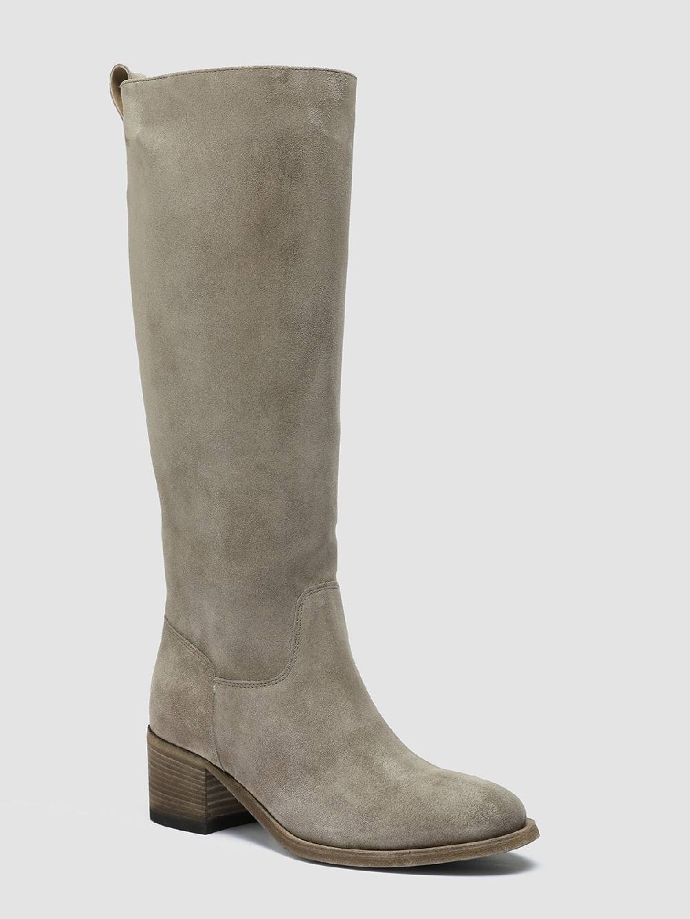 Officine Creative DENNER 116 Stivali Zip in Camoscio Grigio 2025