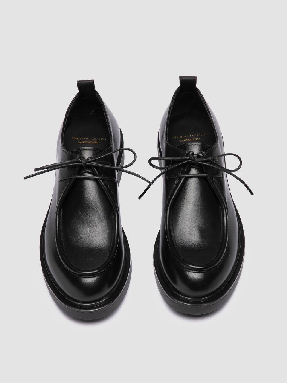 Officine Creative ENGINEER 102 Derby in Pelle Nera Nuovo