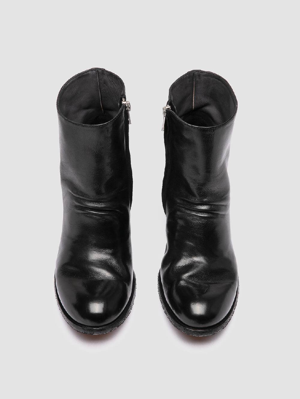 Officine Creative GODEAU 001 Stivali con Zip in Pelle Nera Vendita