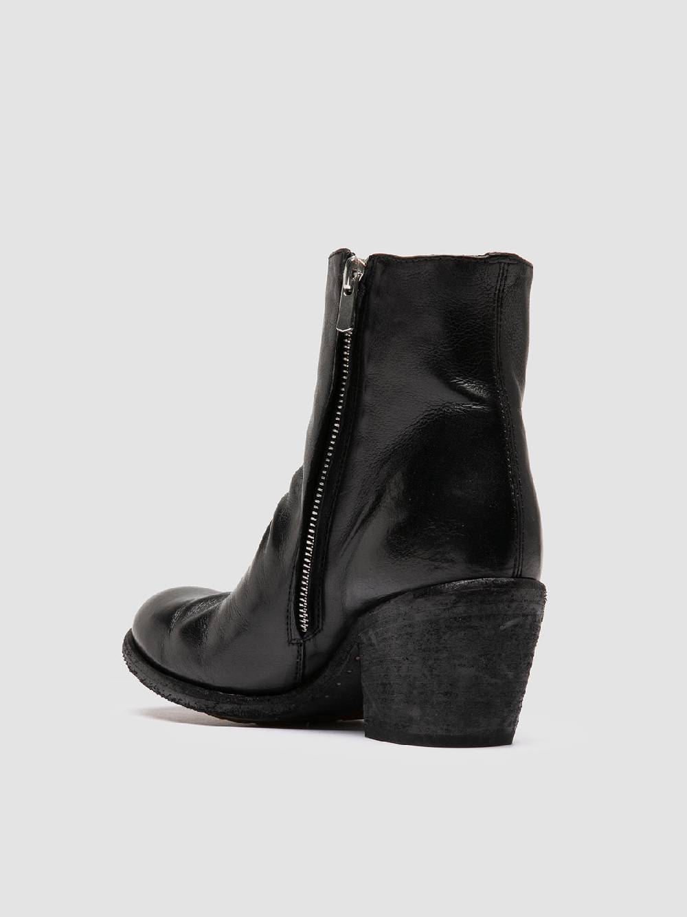 Officine Creative GODEAU 001 Stivali con Zip in Pelle Nera Vendita
