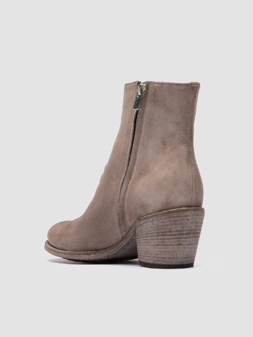 Officine Creative GODEAU 001 Stivali con Zip in Pelle Scamosciata Tortora Promozione