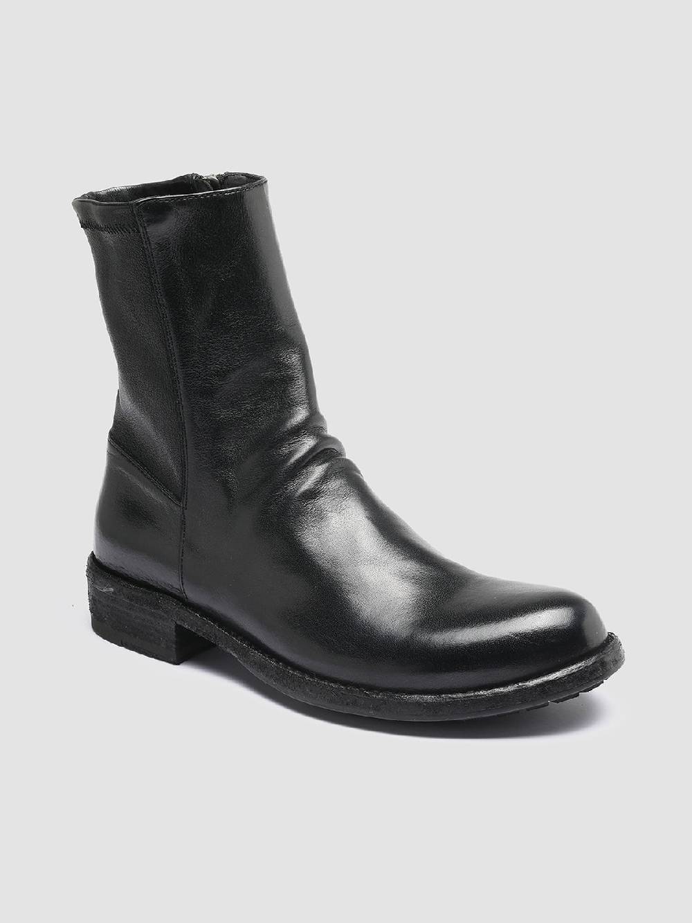 Officine Creative LEGRAND 203 Stivaletti in Pelle Nera Soddisfazione Garantita