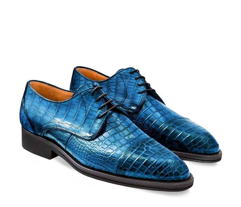 Pakerson DERBY FIRENZE ALLIGATORE AZZURRO BAY Italy