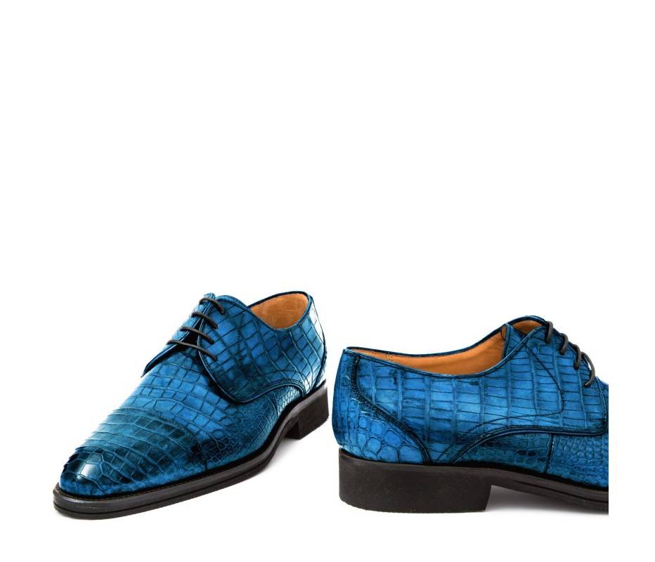 Pakerson DERBY FIRENZE ALLIGATORE AZZURRO BAY Italy