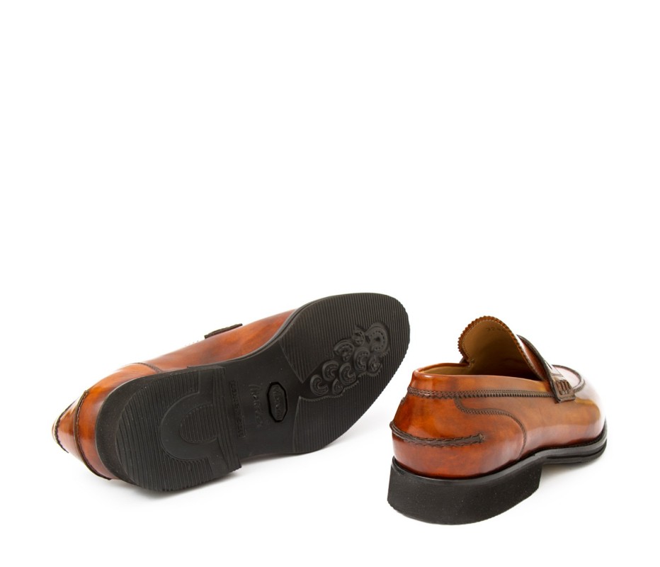 Pakerson MOCASSINO LUCCA PELLE MARRONE WOOD Online