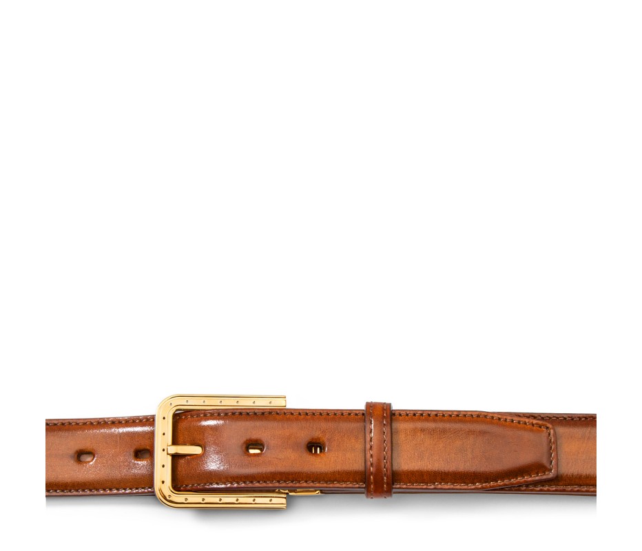 Pakerson FIBBIA RIPA PELLE MARRONE WOOD Soddisfazione Garantita