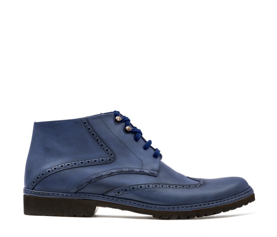 Pakerson POLACCHINO CERTALDO PELLE BLU NAVY Vendita Calda