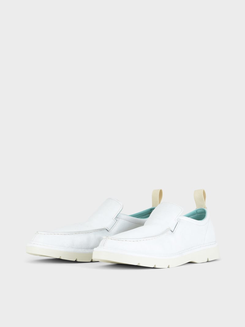 Panchic SLIP ON P19 UOMO IN PELLE CON FINISH AVIATOR BIANCO In Vendita