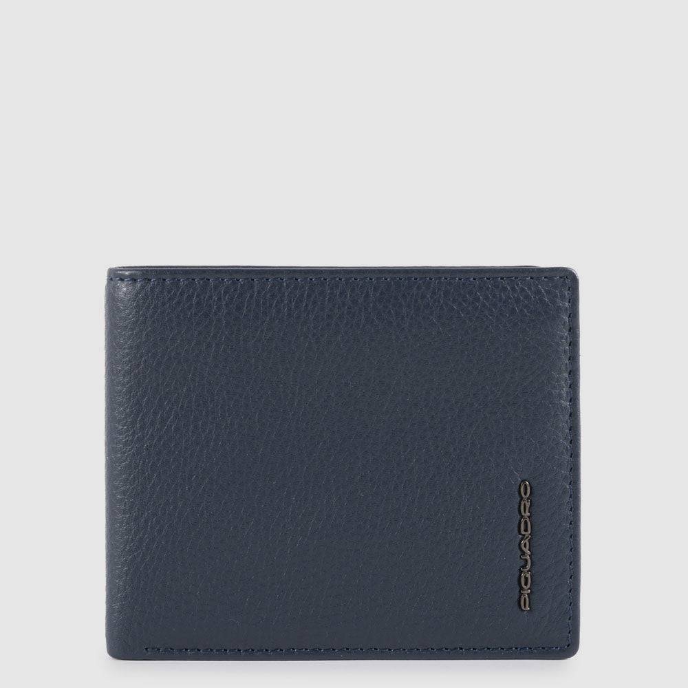 Piquadro Men’s wallet with flip up ID window, coin pocket Nuova