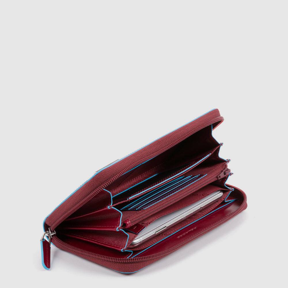 Piquadro Zip-around women’s wallet with four dividers Qualità