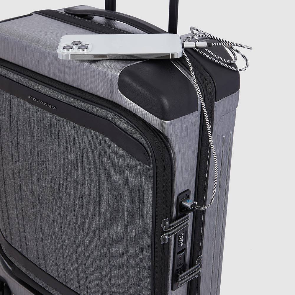 Piquadro Cabin size, hardside computer spinner 15,6" Saldi Di Fabbrica