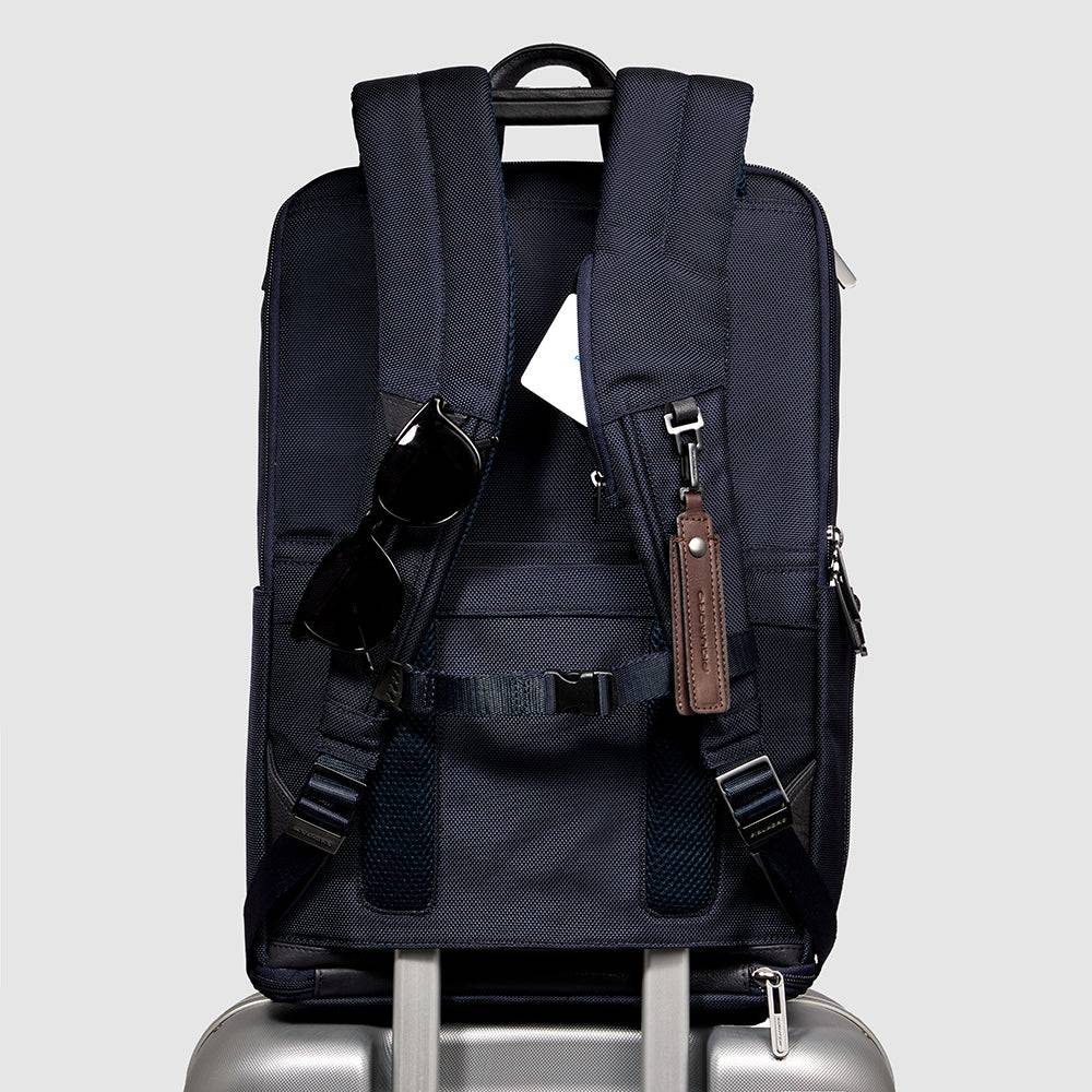 Piquadro Travel computer backpack 15,6" in recycled fabric In Saldo