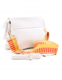 FRAU Borsa donna FRAU 511 WHITE in pelle bottalata Presa