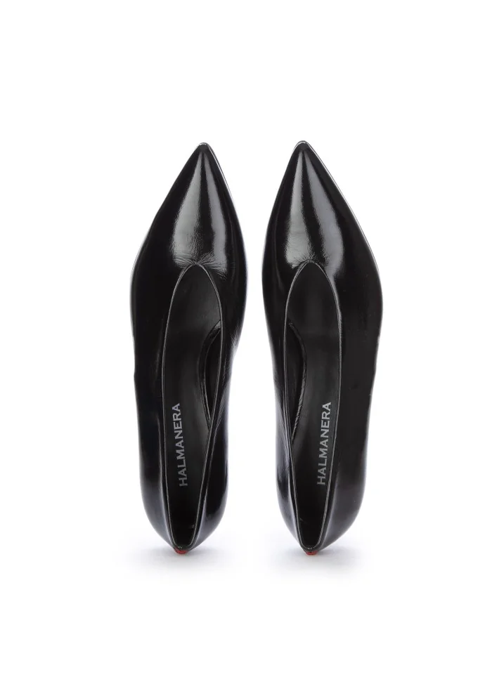 HALMANERA | SCARPE CON TACCO GLAZE NERO Offerta