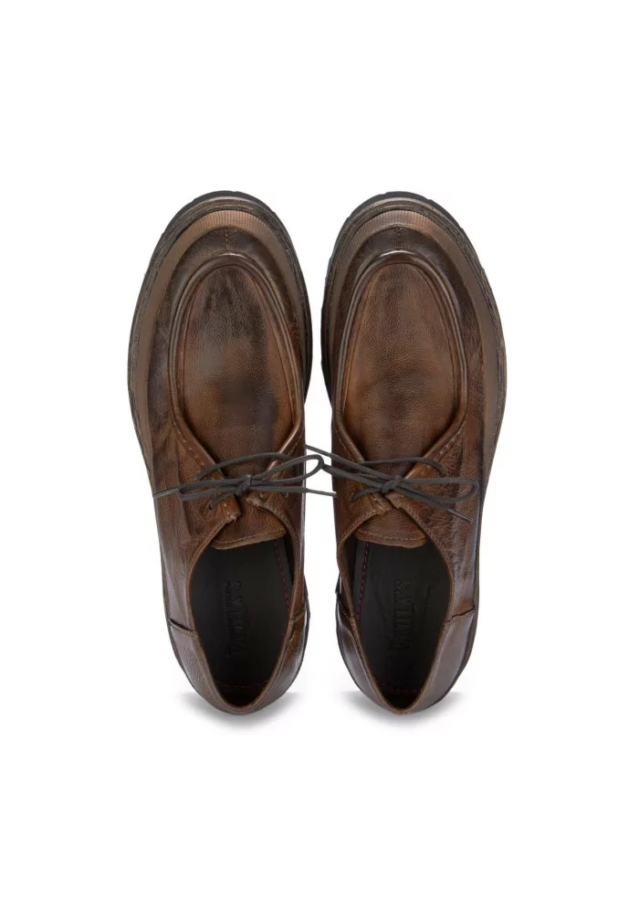 PAWELK'S | SCARPE ALLACCIATE BUFALO PELLE MARRONE In Saldo