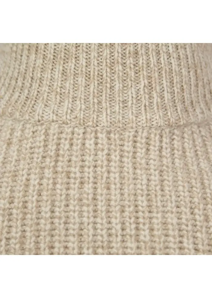 DANIELE FIESOLI | MAGLIONE COLLO ALTO BEIGE Soddisfazione Garantita