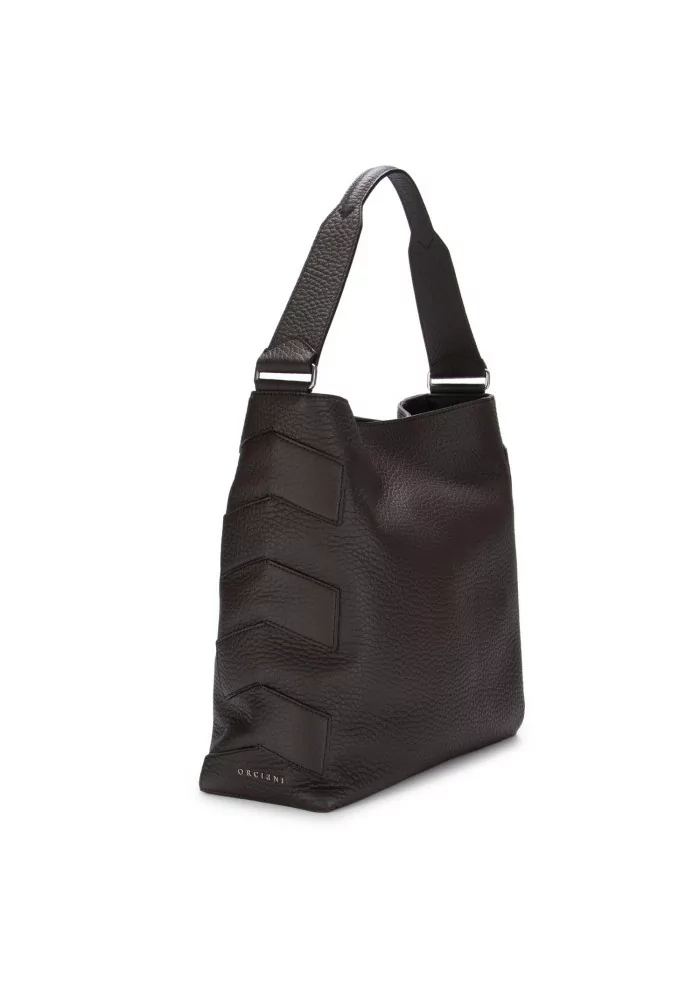 ORCIANI | BORSA A SPALLA NILLA SOFT MARRONE SCURO Sconto