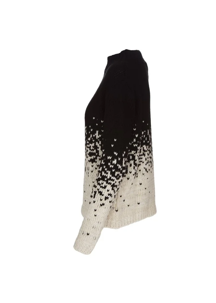 KARTIKA | MAGLIONE MOTIVO SFUMATO NERO BIANCO Saldi