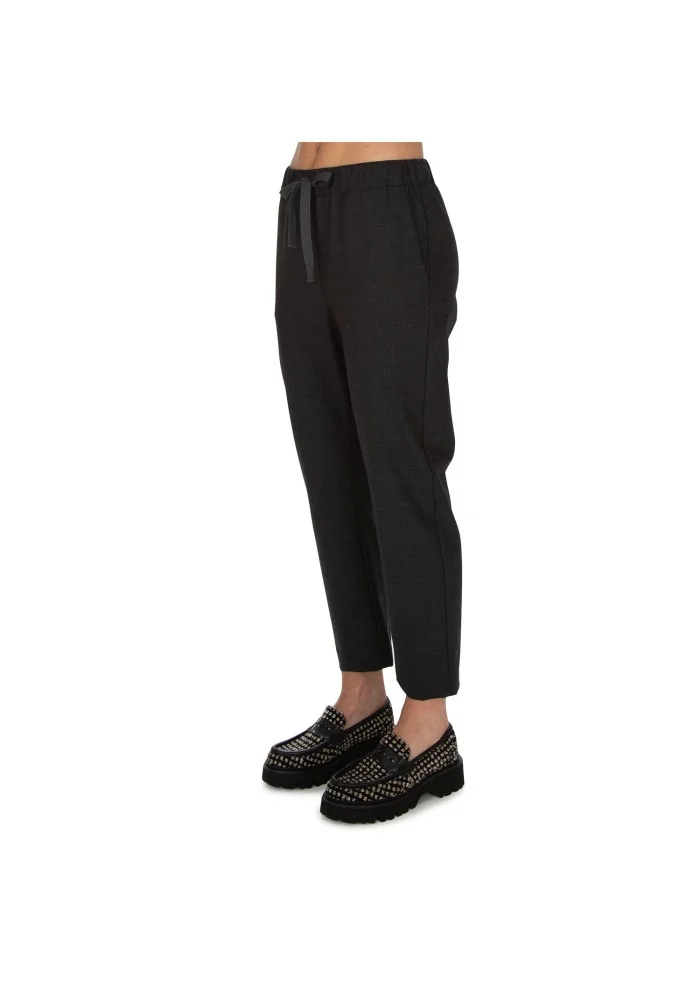SEMICOUTURE | PANTALONI VITA ELASTICIZZATA GRIGIO ANTRACITE Moda