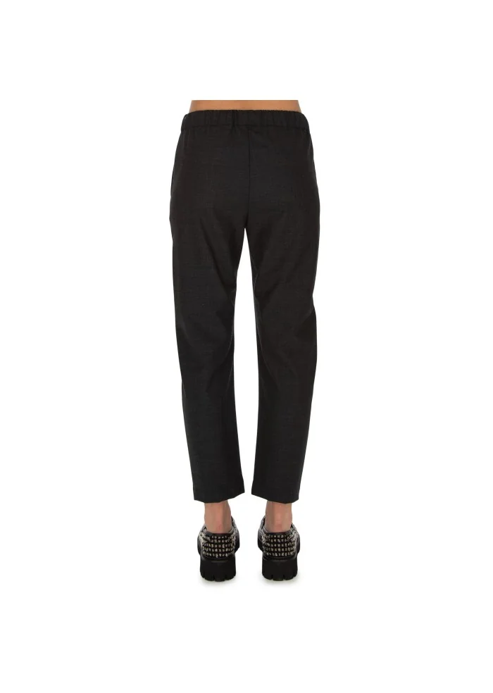 SEMICOUTURE | PANTALONI VITA ELASTICIZZATA GRIGIO ANTRACITE Moda