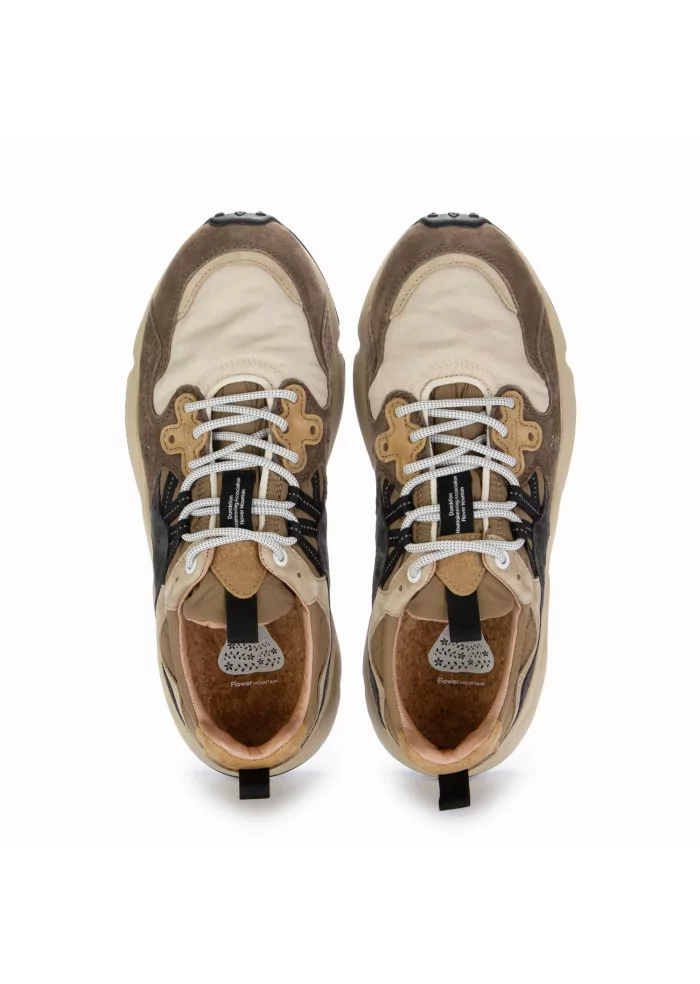 FLOWER MOUNTAIN | SNEAKERS YAMANO 3 CAMOSCIO NYLON MARRONE Novità