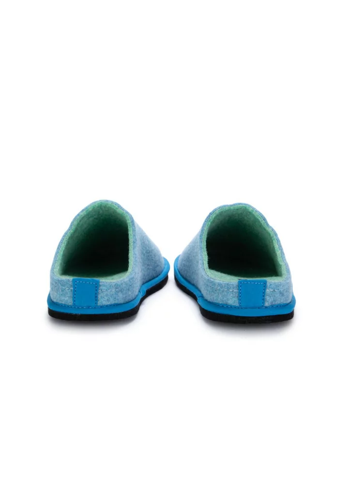 LÖWENWEISS | PANTOFOLE FELTRO DI LANA BLU TURCHESE Sconto