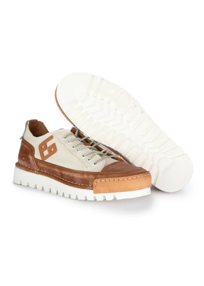 BNG REAL SHOES | SNEAKERS LA NOCCIOLA BIANCO MARRONE Vendita Economica