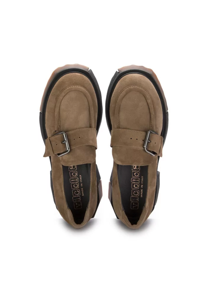 VICOLO 8 | MOCASSINI CHUNKY CAMOSCIO MARRONE Presa
