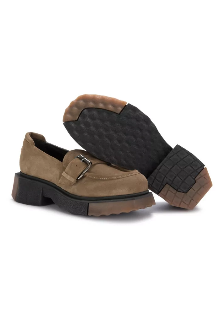 VICOLO 8 | MOCASSINI CHUNKY CAMOSCIO MARRONE Presa