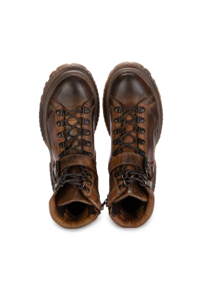 PAWELK'S | STIVALETTI ALLACCIATI CRUST PELLE MARRONE Flash Sale