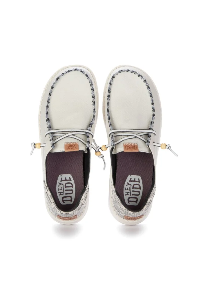 HEY DUDE | SCARPE BASSE WENDY FUNK JACQUARD BIANCO Offerta temporanea
