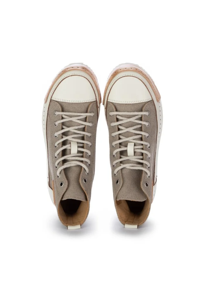 BNG REAL SHOES | SNEAKERS LA COCCO HIGH GRIGIO TORTORA PANNA Offerte stagionali