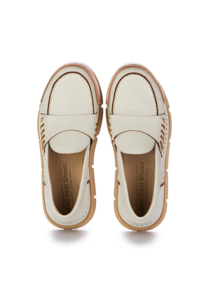 BNG REAL SHOES | MOCASSINI LA PENNY HIGH BIANCO Liquidazione