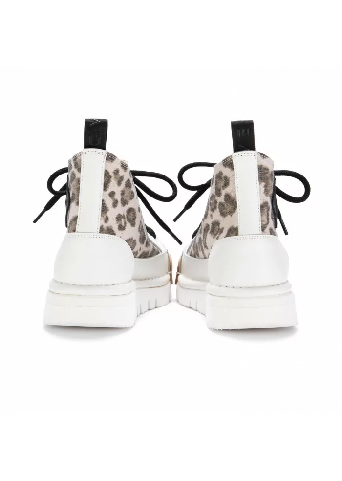 BNG REAL SHOES | SNEKAERS ALTE "LA LEO BLACK" BIANCO MACULATO Ritorno libero