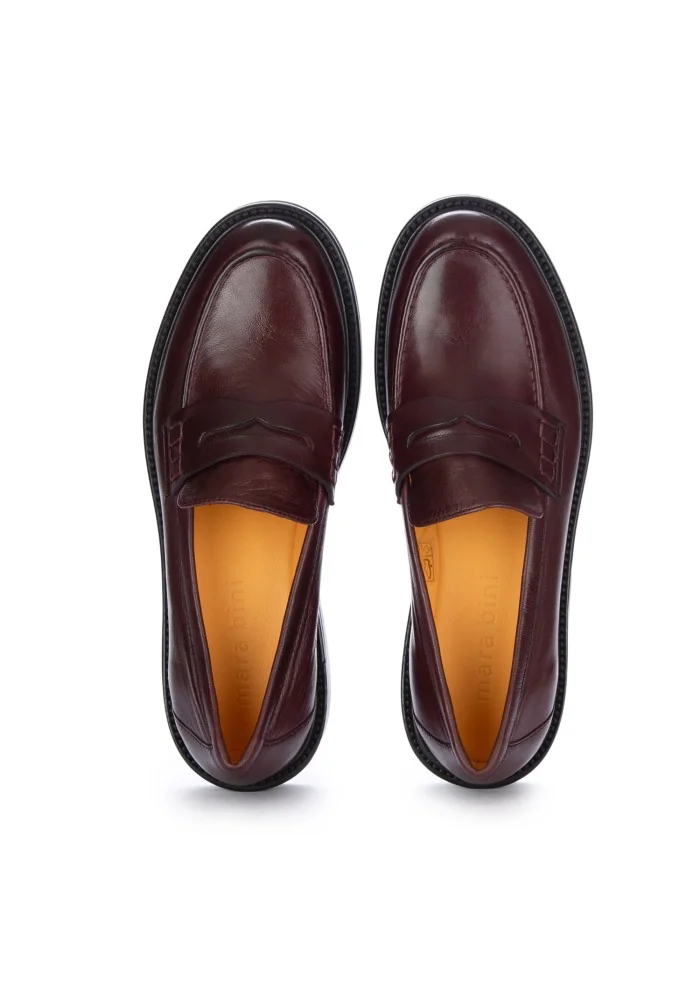 MARA BINI | MOCASSINI FRIDA SETA BORDEAUX Offerta speciale della fabbrica