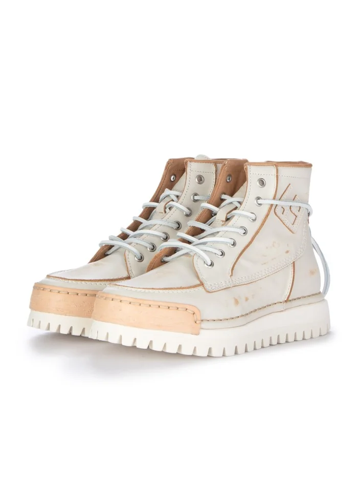 BNG REAL SHOES | SNEAKERS BIKER LA YANKEE CAFFELATTE BIANCO Solo un giorno rimasto