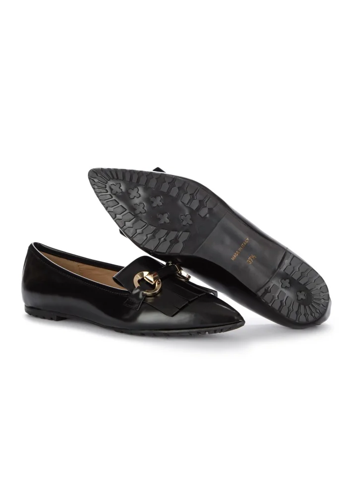 IL BORGO FIRENZE | SCARPE BASSE FRANGE ABRASIVATO NERO Esporta salva