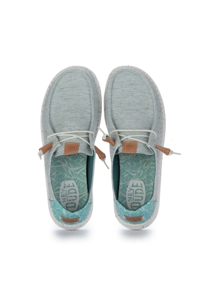 HEY DUDE | SCARPE BASSE WENDY HEATHERED SLUB TROPICAL TURCHESE Vendita