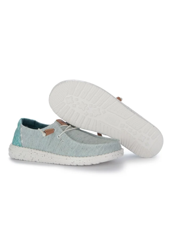 HEY DUDE | SCARPE BASSE WENDY HEATHERED SLUB TROPICAL TURCHESE Vendita
