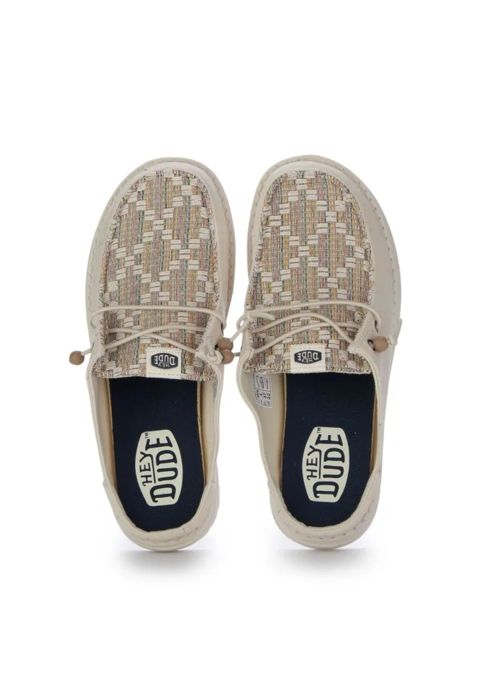 HEY DUDE | SCARPE WENDY SLIP CLASSIC BEIGE MULTICOLOR Spedizione Gratuita